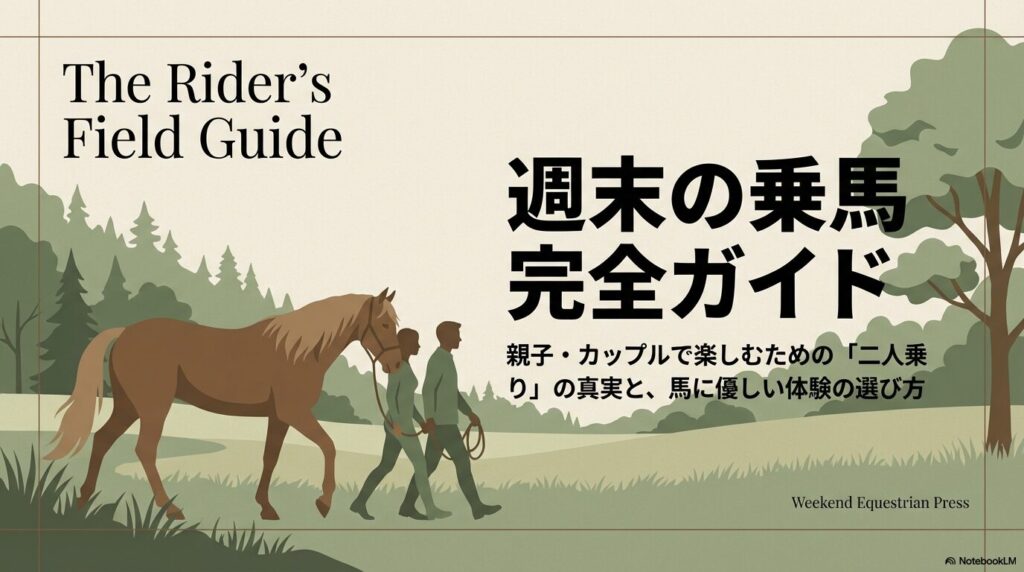 週末の乗馬完全ガイド：親子やカップルで楽しむための二人乗りの真実と馬に優しい体験の選び方