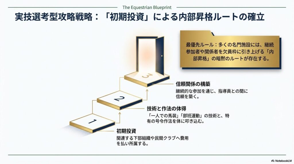 実技選考型の乗馬スポーツ少年団へ内部昇格するためのステップ