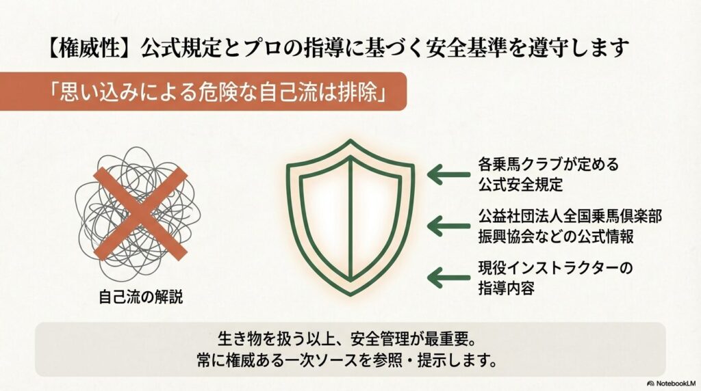 【権威性】正確なルールと安全基準の遵守