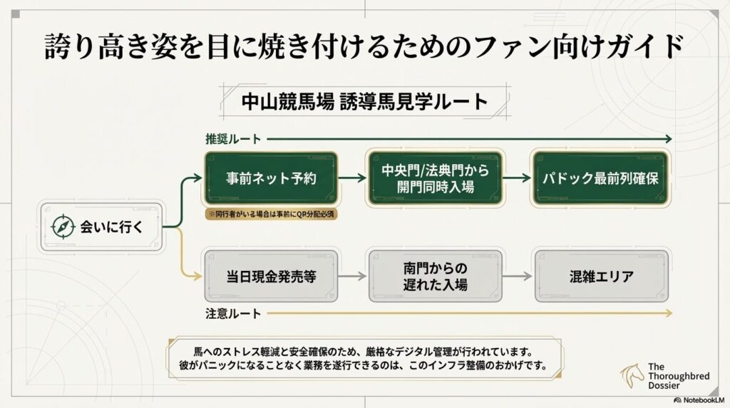 JRA中山競馬場でブラストワンピースを見学するための入場システムと推奨ルート