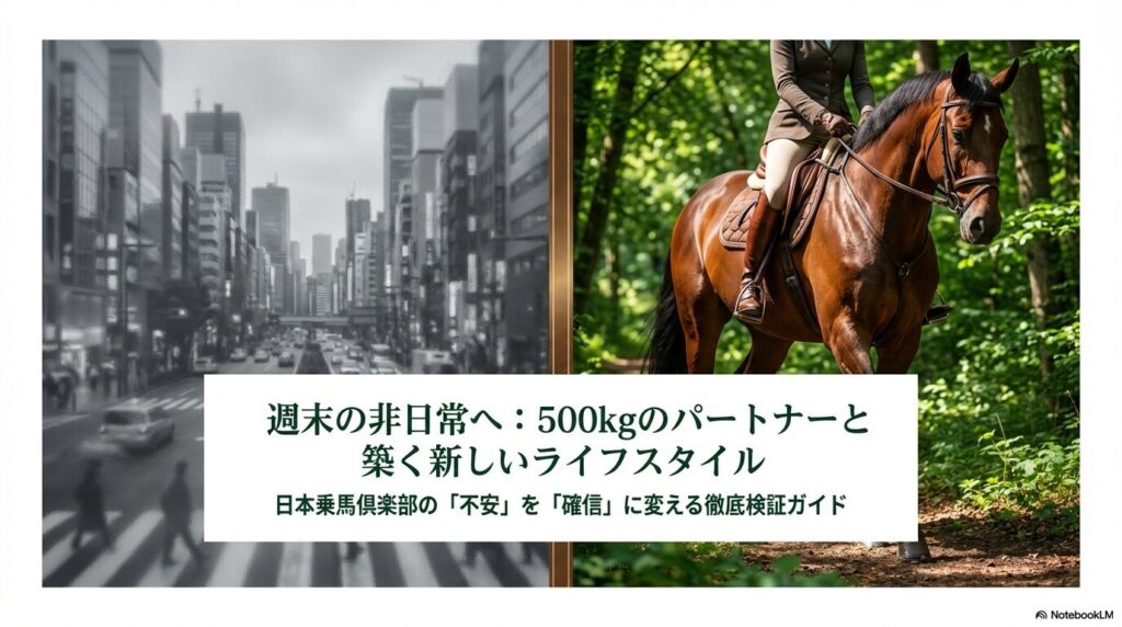 日本乗馬倶楽部のレビュー:500kgの馬と築く週末の非日常ライフスタイル