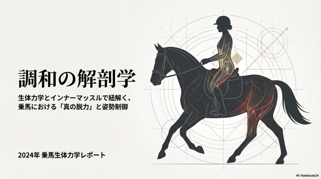 乗馬の筋トレで鍛えるべきインナーマッスルと騎乗姿勢の解剖学的イラスト