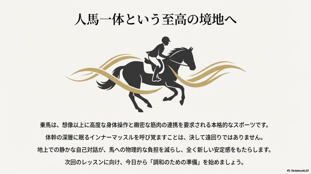 人馬一体となって滑らかに走る騎乗者と馬のシルエットイラスト