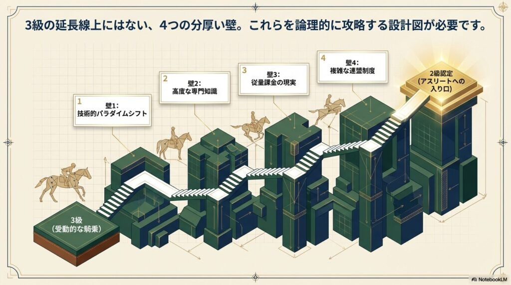3級から乗馬ライセンス2級へステップアップする際に立ちはだかる4つの壁（技術・知識・費用・連盟制度）