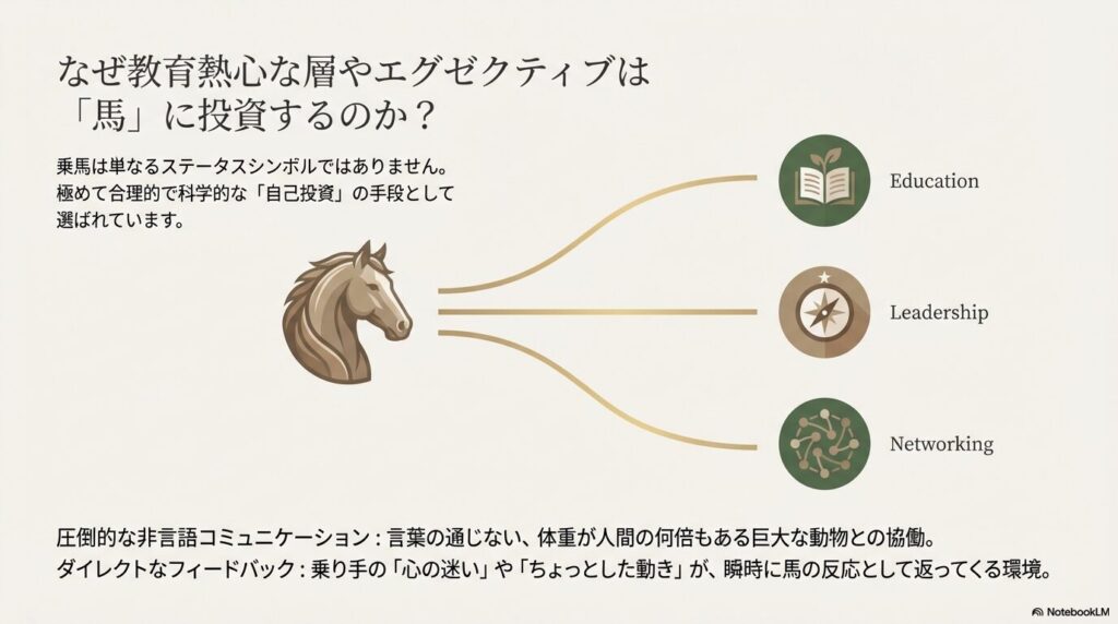 教育熱心な層やエグゼクティブが自己投資として乗馬を選ぶ3つの理由