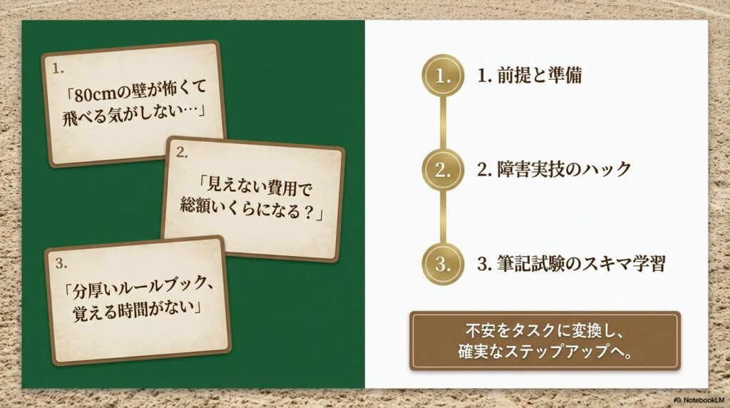 乗馬ライセンス3級受験者が抱える3つの不安と解決へのステップ