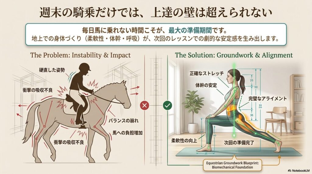 乗馬上達における自宅での身体づくりの重要性と効果