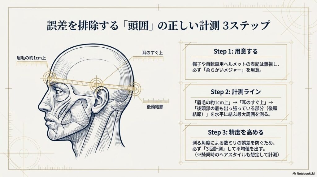 乗馬ヘルメットを正しく選ぶための頭囲の正確な測り方と3つのステップ
