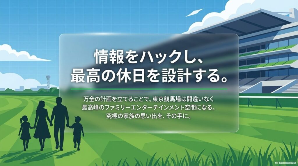 万全の計画で東京競馬場を最高峰のファミリーエンターテインメント空間にするためのメッセージ