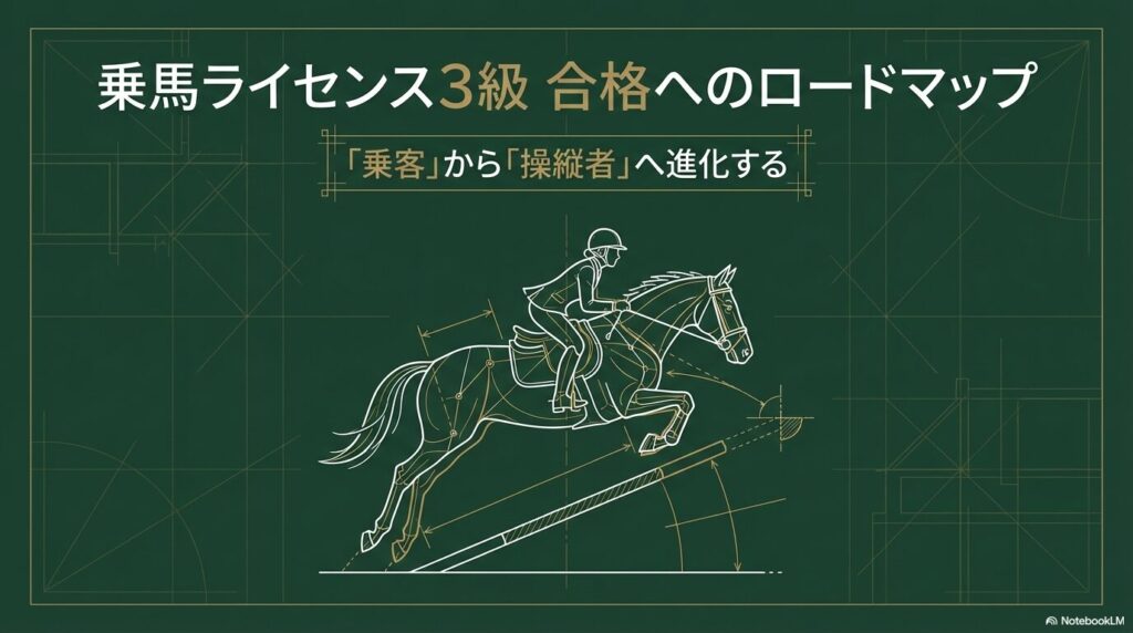 乗馬ライセンス3級合格に向けたライダーと馬の動きのバイオメカニクス図解