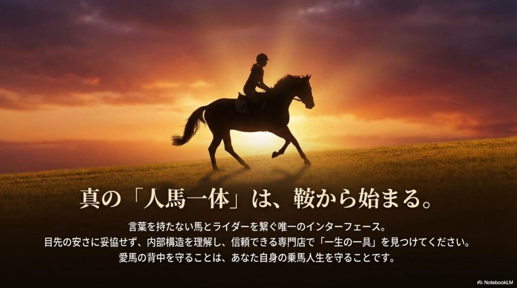 人馬一体のパフォーマンスを引き出すための安全な中古鞍選び